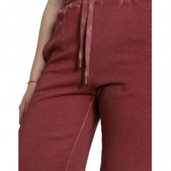 Pantaloncini corti in felpa di cotone marrone a vita alta - IT40-S