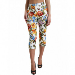 Pantaloni cropped a vita...
