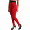 Pantaloni leggings slim in nylon rosso con logo DG - IT40-S