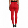 Pantaloni leggings slim in nylon rosso con logo DG - IT40-S