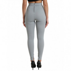 Pantaloni slim in nylon grigio - IT40-S