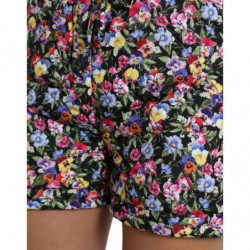 Pantaloncini hot pants a vita alta floreale multicolor - IT40-S