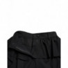 Pantaloni larghi a vita alta con volant in lana nera - IT40-S