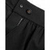 Pantaloni larghi a vita alta con volant in lana nera - IT40-S