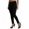 Jeans skinny in denim a vita media in cotone nero - IT42-M
