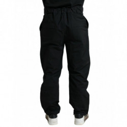 Pantaloni dritti con logo in poliestere nero - IT54 - XL