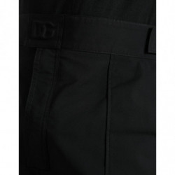 Pantaloni dritti con logo in poliestere nero - IT54 - XL