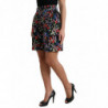 Pantaloncini hot pants a vita alta floreali neri - IT40-S