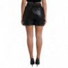 Pantaloncini hot pants a vita alta decorati neri - IT40-S
