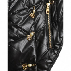 Pantaloncini hot pants a vita alta decorati neri - IT40-S