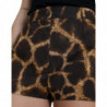 Pantaloncini hot pants a vita alta giraffa marrone - IT46-XL