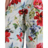 Pantaloni larghi a vita alta con motivo floreale multicolor - IT42-M