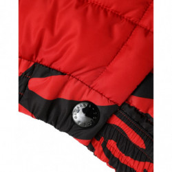 Pantaloncini hot pants trapuntati a vita alta in nylon rosso - IT40-S
