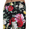 Pantaloni cropped a vita media con stampa floreale nera - IT40-S