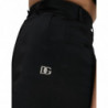Pantaloni skinny a vita alta elasticizzati in lana nera - IT40-S