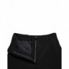 Pantaloni skinny a vita alta elasticizzati in lana nera - IT40-S