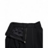 Pantaloni larghi neri a vita alta con spacco frontale - IT40-S