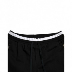 Pantaloni da jogging con pantaloni sportivi in cotone nero - IT56 - XL