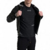 Giacca da uomo con cappuccio e zip intera in pelle nera - IT50 - L