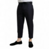 Pantaloni affusolati cropped in lana blu - IT54 - XL