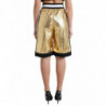 Pantaloncini a vita alta traforati in poliestere oro - IT40-S