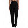 Pantaloni dritti a vita alta con logo DG in lana nera - IT40-S