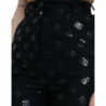 Pantaloni dritti a vita alta con logo DG in lana nera - IT40-S