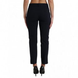 Pantaloni corti affusolati a vita media blu - IT42-M