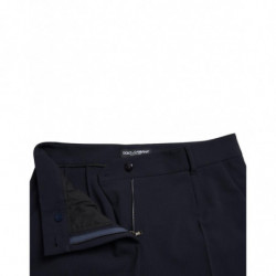 Pantaloni corti affusolati a vita media blu - IT42-M