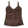 Intimo superiore canotta indumenti da notte seta logo marrone - IT4