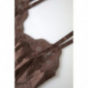 Intimo superiore canotta indumenti da notte seta logo marrone - IT4