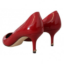Scarpe décolleté tacco gattino pelle verniciata rossa - EU35/US4.5