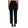 Pantaloni dritti a vita alta in lana nera - IT46-XL