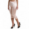 Pantaloni corti collant di seta rosa satinato - IT40-S