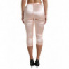 Pantaloni corti collant di seta rosa satinato - IT40-S