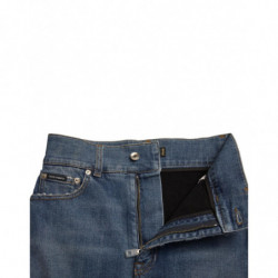 Pantaloni in denim PRETTY a vita alta in cotone blu nero - IT40-S
