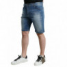 Bermuda da uomo in denim di cotone lavato blu - IT56 - XL