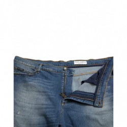 Bermuda da uomo in denim di cotone lavato blu - IT56 - XL
