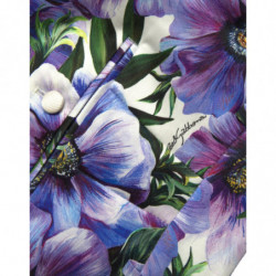 Pantaloncini hot pants a vita alta con anemone viola - IT42-M