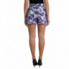 Pantaloncini hot pants a vita alta con anemone viola - IT44 - L