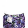 Pantaloncini hot pants a vita alta con anemone viola - IT44 - L