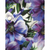 Pantaloncini hot pants a vita alta con anemone viola - IT44 - L