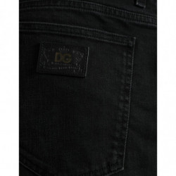 Bermuda in denim di cotone stretch nero - IT56 - XL
