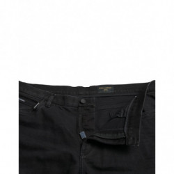 Bermuda in denim di cotone stretch nero - IT56 - XL