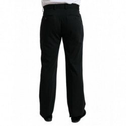 Pantaloni eleganti dal taglio dritto formale in lana nera - IT48 - M