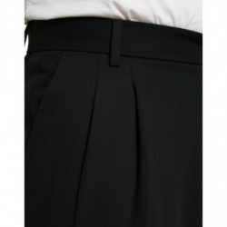 Pantaloni eleganti dal taglio dritto formale in lana nera - IT48 - M