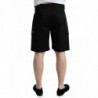 Bermuda cargo cargo elasticizzati in cotone nero - IT50 - L