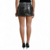Minigonna a vita alta in misto cotone nero - IT40-S