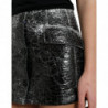 Minigonna a vita alta in misto cotone nero - IT40-S