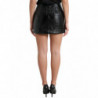 Minigonna aderente a vita alta in cotone nero - IT40-S